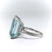 Art Deco Aquamarine Diamond Ring Circa 1930's 16.30ct t.w. Emerald Cut Aquamarine & Old Diamond Engagement Ring Platinum