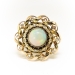 Vintage Opal Diamond Ring Circa 1940's Antique Style 2.66ct t.w. Rose Cut Diamond Halo Ring 18k Yellow Gold