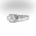 Vintage Diamond Engagement Ring Circa 1950's .62ct t.w. Jabel Anniversary Wedding Ring 18k White Gold