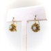 Vintage Opal Gold Earrings Estate Circa 1950's .50ct t.w. Round Crystal Opal French Hook Birthstone Push Present Earrings 14k Yellow Gold