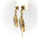 Elegant Retro Black Enamel and Diamond Drop Earrings in 15k Yellow Gold