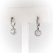 Estate Diamond Drop Earrings Hearts On Fire 1.12ct t.w. Fulfillment Leverback Chandelier Wedding Halo Earrings 18k White Gold