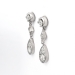 Vintage Diamond Drop Earrings Circa 1990's 1.67ct t.w. Old European Cut Chandelier Wedding Earrings 14k White Gold