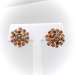 Vintage Gemstone Sputnik Earrings 6.78ct t.w. 1960's Multi-Gemstone Clip Earrings 18k Yellow Gold