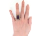 Vintage Amethyst Diamond Ring Circa 1950's 12.67ct t.w. Emerald Cut Amethyst and Diamond Rope Halo Ring 14k Yellow Gold