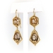 Antique Rose Cut Diamond Earrings Circa 1890's .80ct t.w. Victorian Wire Drop Wedding Chandelier Earrings 22k Yellow Gold