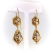 Antique Rose Cut Diamond Earrings Circa 1890's .80ct t.w. Victorian Wire Drop Wedding Chandelier Earrings 22k Yellow Gold