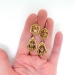 Antique Rose Cut Diamond Earrings Circa 1890's .80ct t.w. Victorian Wire Drop Wedding Chandelier Earrings 22k Yellow Gold