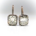 Antique Style Moissanite Diamond Earrings 6.62ct t.w. Victorian Unique Old Mine Cushion Cut Drop Wedding Earrings 10k Rose White Gold