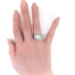 Vintage Opal Diamond Ring Circa 1950's 2.03ct t.w. White Oval Opal Birthstone Cocktail Engagement Ring 14k White Gold