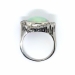 Vintage Opal Diamond Ring Circa 1950's 2.03ct t.w. White Oval Opal Birthstone Cocktail Engagement Ring 14k White Gold