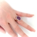 Antique Amethyst Diamond Ring Circa 1900's 6.11ct t.w. Old European Cut Halo Unique Statement Engagement Ring 14k Yellow Gold