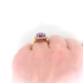 Antique Amethyst Diamond Ring Circa 1900's 6.11ct t.w. Old European Cut Halo Unique Statement Engagement Ring 14k Yellow Gold