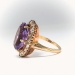 Antique Amethyst Diamond Ring Circa 1900's 6.11ct t.w. Old European Cut Halo Unique Statement Engagement Ring 14k Yellow Gold