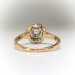 Antique Diamond Engagement Ring .83ct t.w. Circa 1920's Edwardian Old European Cut Floral Halo Wedding Ring 14k Platinum