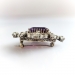 Antique Diamond Amethyst Brooch Circa 1860's 11.07ct t.w. Victorian Old Mine Rose European Cut Pendant Pin Velvet Choker