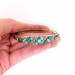 Antique Turquoise Diamond Bracelet Circa 1890's 5.79ct t.w. Victorian Old European Mine Rose Cut Wedding Hinged Cuff 14k SS 6.75' Inch Wrist