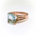 Vintage Emerald Cut Aquamarine Ring Circa 1950's Vintage 2.87ct Cocktail Wedding Engagement Birthstone 14k Yellow Gold Solitaire Ring