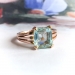 Vintage Emerald Cut Aquamarine Ring Circa 1950's Vintage 2.87ct Cocktail Wedding Engagement Birthstone 14k Yellow Gold Solitaire Ring