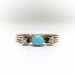 Antique Turquoise Diamond Ring .50ct t.w. Circa 1900's East West Set Victorian Stacking Band Promise Ring 18k Yellow Gold 