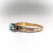 Antique Turquoise Diamond Ring .50ct t.w. Circa 1900's East West Set Victorian Stacking Band Promise Ring 18k Yellow Gold 