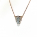 Vintage Aquamarine Diamond Pendant Circa 1940's 1.46ct t.w. Emerald Cut Rose Gold Wedding Graduation Gift 14k Gold 17' Inches