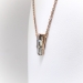 Vintage Aquamarine Diamond Pendant Circa 1940's 1.46ct t.w. Emerald Cut Rose Gold Wedding Graduation Gift 14k Gold 17' Inches