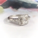 Vintage 1940's Diamond Halo Engagement Ring .92ct t.w. Transitional Cut Diamond Wedding Anniversary Unique Antique Ring Platinum