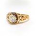 Antique Diamond Engagement Ring Circa 1900's .62ct Old European Cut Solitaire Unique Filigree Anniversary Ring 18k Yellow Gold 