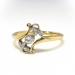 Antique Diamond Bypass Ring Circa 1900's .15ct t.w. Victorian Old European Cut Rose Cut Diamond Ring 18k Silver