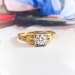 Vintage Diamond Engagement Ring Circa 1940's .27ct Antique Old European Cut Solitaire Wedding Promise Ring 14k Two Tone Yellow White Gold