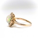 Antique Opal Diamond Ring Circa 1900's Art Nouveau 1.29ct t.w. Rose Cut Diamond Halo Statement Unique Engagement Ring 10k Yellow Gold