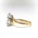 Antique Toi Et Moi White Zircon Bypass Ring Circa 1920's 2.98ct t.w. Old European Cut Unique Engagement Wedding Ring 18k Gold Platinum