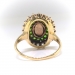 Antique Opal Green Garnet Ring Circa 1900's 2.53ct t.w. Art Nouveau Tsavorite Old European Cut Diamond Halo Unique Ring 14k Yellow Gold