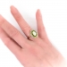 Antique Opal Green Garnet Ring Circa 1900's 2.53ct t.w. Art Nouveau Tsavorite Old European Cut Diamond Halo Unique Ring 14k Yellow Gold