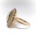 Antique Opal Green Garnet Ring Circa 1900's 2.53ct t.w. Art Nouveau Tsavorite Old European Cut Diamond Halo Unique Ring 14k Yellow Gold