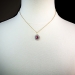 Antique Ruby Diamond Pendant Circa 1900's 2.27ct t.w. Old European Cut Diamond Halo Synthetic Ruby Necklace Charm 18k Silver 14k Chain 16'