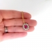 Antique Ruby Diamond Pendant Circa 1900's 2.27ct t.w. Old European Cut Diamond Halo Synthetic Ruby Necklace Charm 18k Silver 14k Chain 16'