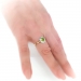 Edwardian Peridot Diamond Ring Circa 1900's 1.42ct t.w. Antique Halo Two Tone Cocktail Birthstone Engagement Ring 18k Yellow Gold Silver