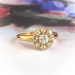 Antique Diamond Engagement Ring .88ct t.w. Circa 1899 Victorian Old European Cut Halo Wedding Ring 18k Yellow Gold