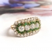 Antique Diamond Green Garnet Ring 1.73ct t.w. Circa 1900's Old European Cut Demantoid Tsavorite Anniversary Wedding Ring 14k Yellow Gold