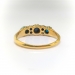 Antique Turquoise Diamond Ring Circa 1900's 1.06ct t.w. Vintage Art Nouveau Stacking Wedding Anniversary Promise Band 18K Yellow Gold