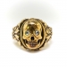 Vintage Diamond Skull Ring Circa 1950's Handmade Victorian Style Skeleton Rose Cut Diamond Memento Mori Ring Antique 18k Yellow Gold