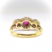 Antique Ruby Diamond Ring Vintage Edwardian 1920's 1.10ct t.w. Three Stone Anniversary Engagement Birthstone Cocktail Ring 18k Yellow Gold