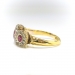 Antique Ruby Diamond Ring Vintage Edwardian 1920's 1.10ct t.w. Three Stone Anniversary Engagement Birthstone Cocktail Ring 18k Yellow Gold