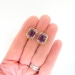 Vintage Amethyst Drop Earrings Circa 1950's Retro 12.26ct t.w. Emerald Cut Purple Chandelier Birthstone Antique Earrings 14k Yellow Gold 