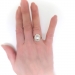 Estate Moonstone and Diamond Halo Ring 14k 