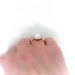 Estate Moonstone and Diamond Halo Ring 14k 