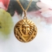 Antique Diamond Locket Pendant Circa 1900's Art Nouveau Mystical Woman Old Mine Cut Diamond Locket 10K 18K Yellow Gold 21 Inch Chain