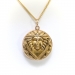 Antique Diamond Locket Pendant Circa 1900's Art Nouveau Mystical Woman Old Mine Cut Diamond Locket 10K 18K Yellow Gold 21 Inch Chain